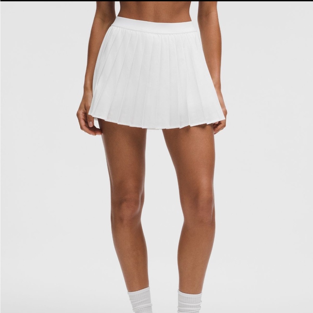 Lululemon White Pleated Skirt